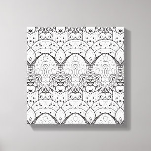 Toile Illustration tribale inspirée 6