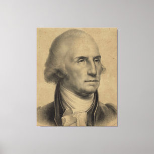 Toile Illustration vintage de portrait de George