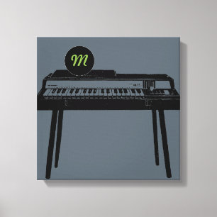 Toile Illustration vintage Organigramme Monogramme Canva