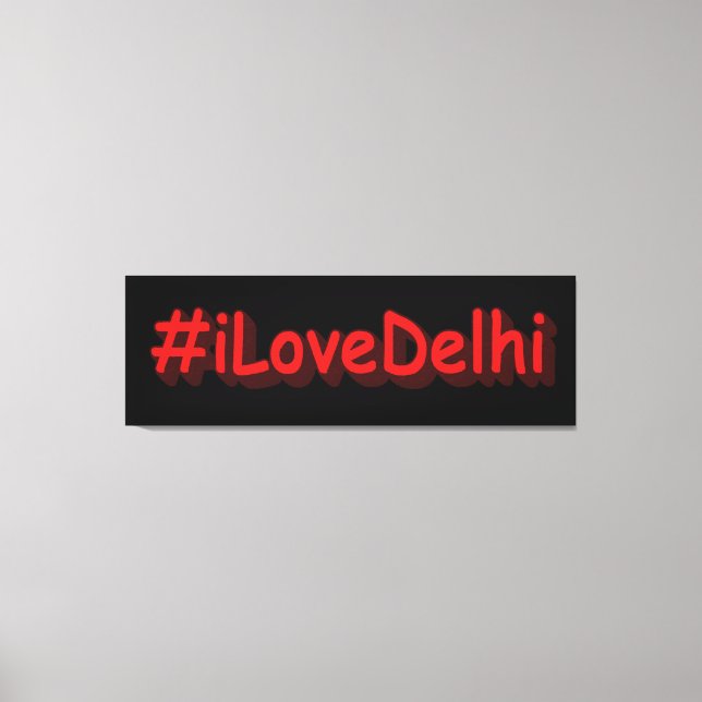 Toile "#iLoveDelhi" Joli design. Commandez dès maintenan (Recto)