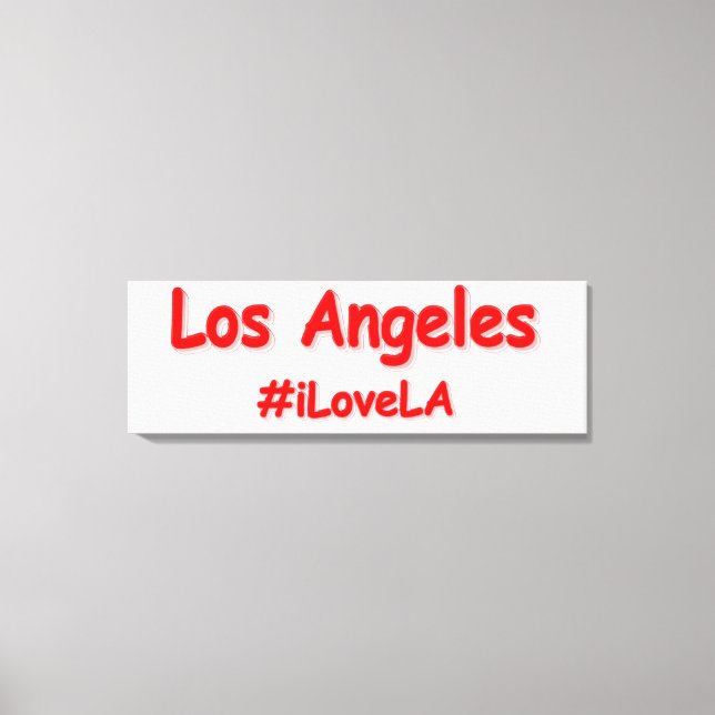 Toile "#iLoveLA" Joli design. Acheter maintenant (Recto)