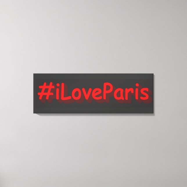 Toile "#iLoveParis" Joli design. Commandez dès maintenan (Recto)