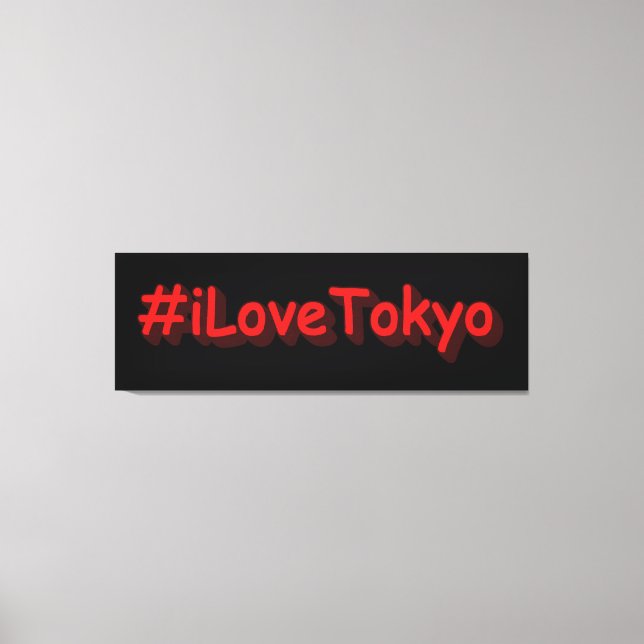 Toile "#iLoveTokyo" Joli design. Commandez dès maintenan (Recto)