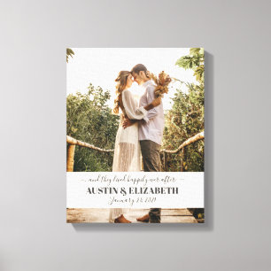 Toile Ils vécurent heureux pour toujours pancarte de mar