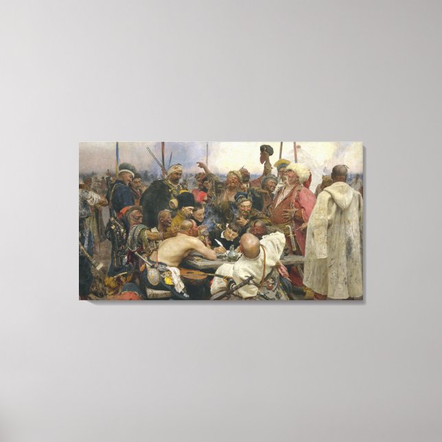 Toile Ilya Repin Réponse des cosaques zaporozhiens (Recto)