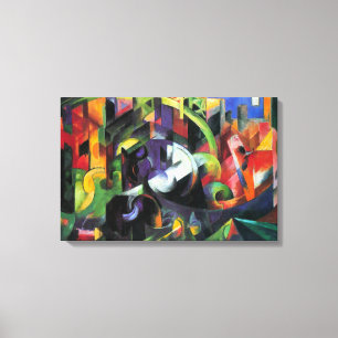 Toile Image avec du bétail par Franz Marc, Art Vintage