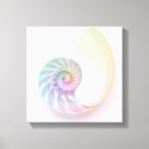 Toile Image colorée artistique de nautilus