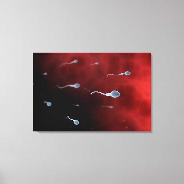 Toile Image Conceptuelle De Sperm À L'Intérieur Du Tube  (Recto)