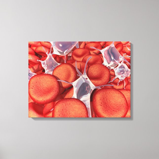 Toile Image Conceptuelle Des Cellules De Sang Rouge 2 (Recto)