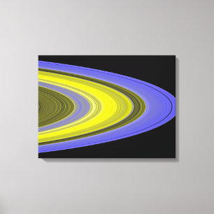 Toile image de Faux-couleur des anneaux de Saturn
