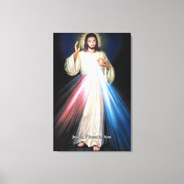 Toile Image Divine Miséricorde Dévotionnelle. (Recto)