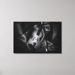 Toile Image d'un violon en b&W à vie
