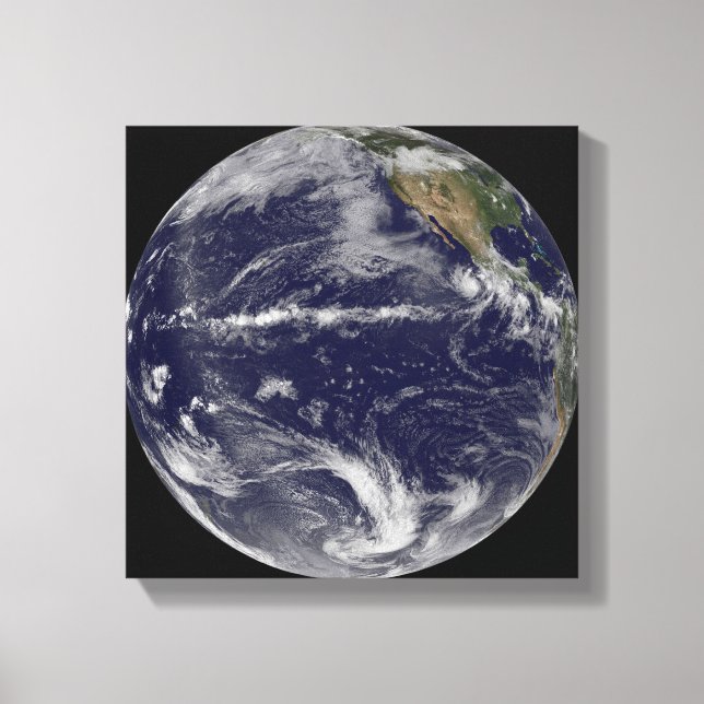 Toile Image satellite de la Terre (Recto)