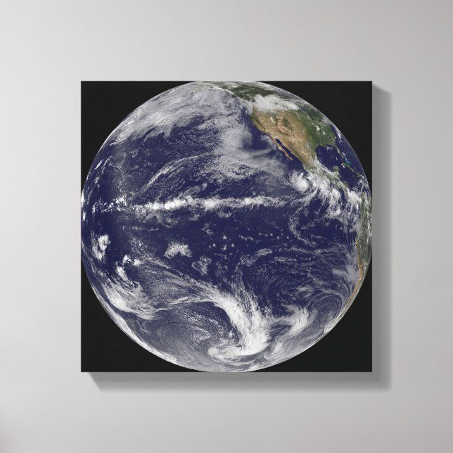 Toile Image satellite de la Terre (Recto)