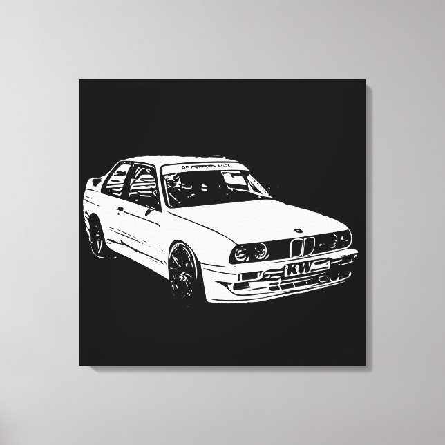 Toile Image vectorielle BMW E30 (Recto)