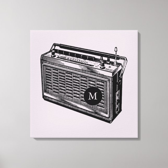 Toile Image vintage Radio Monogramme Canvas (Recto)