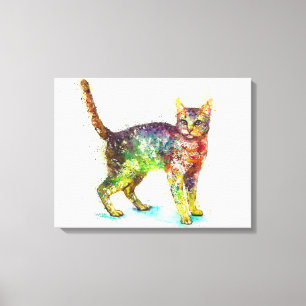 Toile Imaginaire abstrait de chat