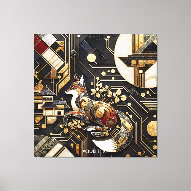 Toile Imaginaire Abstrait Fox Art (Recto)