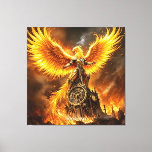 Toile Imaginaire Cute Steampunk Flames Phoenix