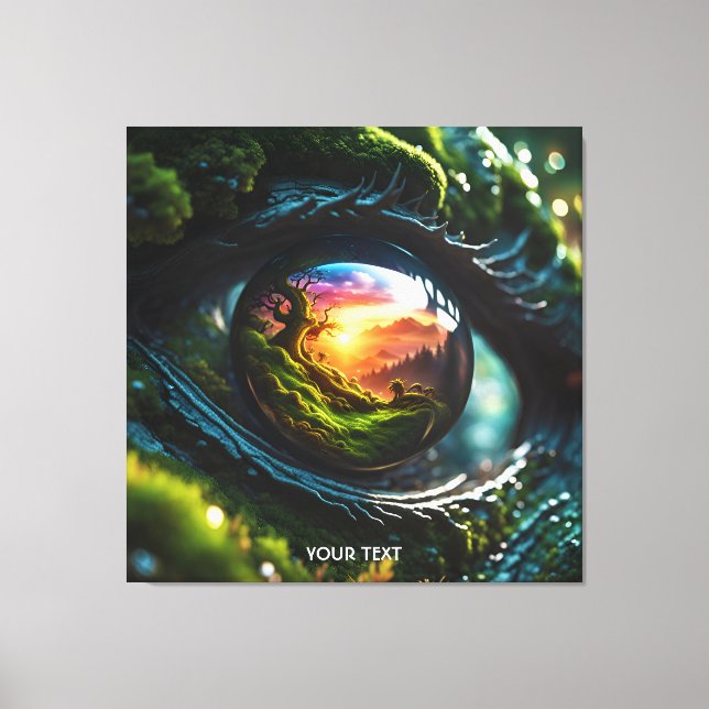 Toile Imaginaire Dragon doux paysage Oeil (Recto)