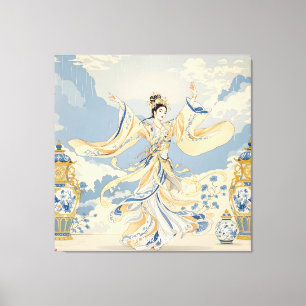 Toile Imaginaire jolie danseuse chinoise Imprimer