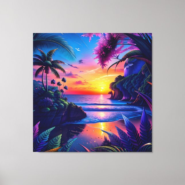 Toile Imaginaire Tropical Beach Two (Recto)