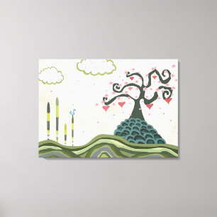 Toile Imaginaire vectoriel Doodle paysage mur d'art toil