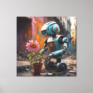 Toile Imaginaire Vive Robot City Flower