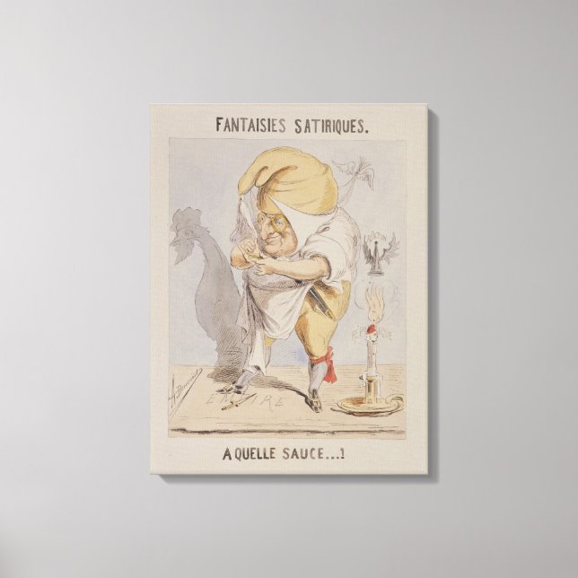 Toile Imaginaires satiriques, caricature d'Adolphe (Recto)