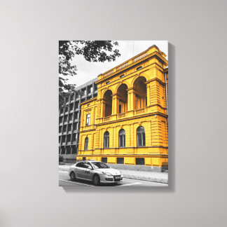 Toile Immeuble de ville Jaune Photographie couleur minim