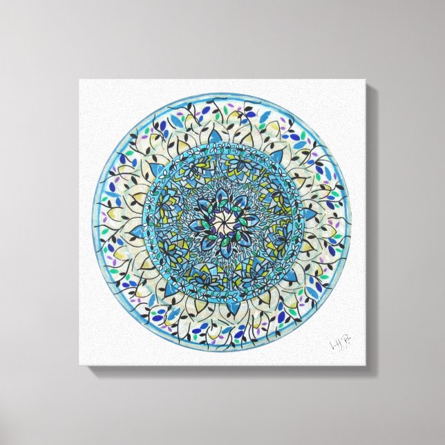Toile Impressão Em Tela Mandala Essência Floral (Recto)