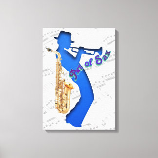 Toile Impression Art du Sax Musicien