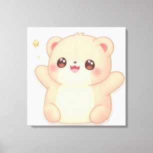 Toile Imprimantes d'animaux mignons