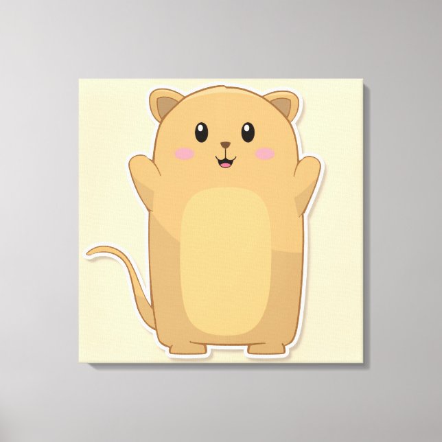 Toile Imprimantes d'animaux mignons (Recto)