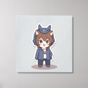 Toile Imprimantes d'animaux mignons