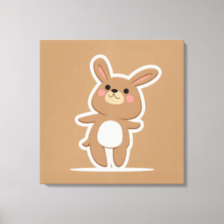 Toile Imprimantes d'animaux mignons