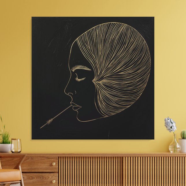 Toile Imprimantes d'art Abstrait dorées (Insitu(Salon))