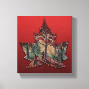 Toile Imprimantes d'art Feuille d'érable du Canada - toi