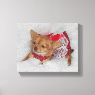 Toile imprimé de chihuahua dressé