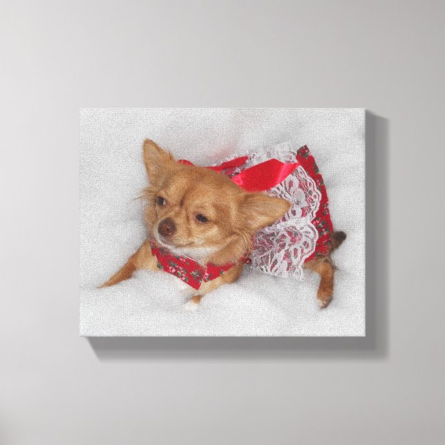 Toile imprimé de chihuahua dressé (Recto)