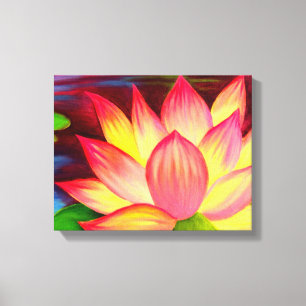 Toile Imprime Lotus Art Peinture Fleur
