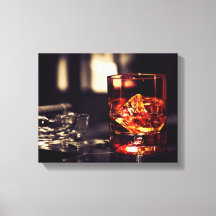 imprimé mur de whiskey et de cigare