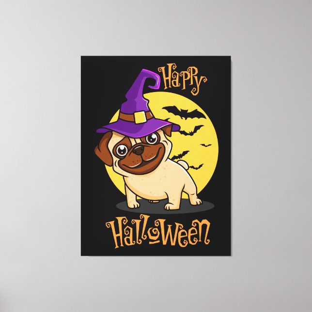 Toile Imprimer Canvas Puggy Halloween (Recto)
