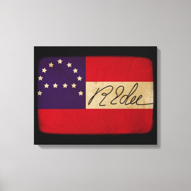 Toile Imprimer l'indicateur du siège de Robert E Lee (Recto)