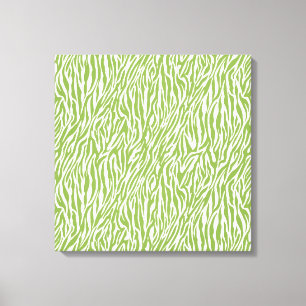Toile Imprimer Safari vert Zebra