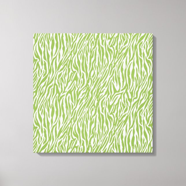 Toile Imprimer Safari vert Zebra (Recto)