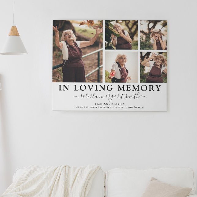 Toile In Love Memory Photo Tribute Canvas Print (Créateur téléchargé)