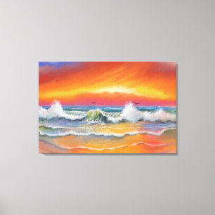 Toile Incandescence - Art aquarelle