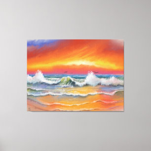 Toile Incandescence - Art aquarelle