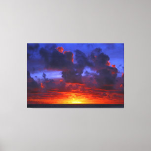 Toile INCENDIE SOLEIL PACIFIQUE 40x60
